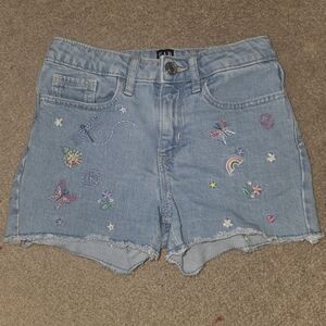GAP Light Blue Embroidered Jean Shorts